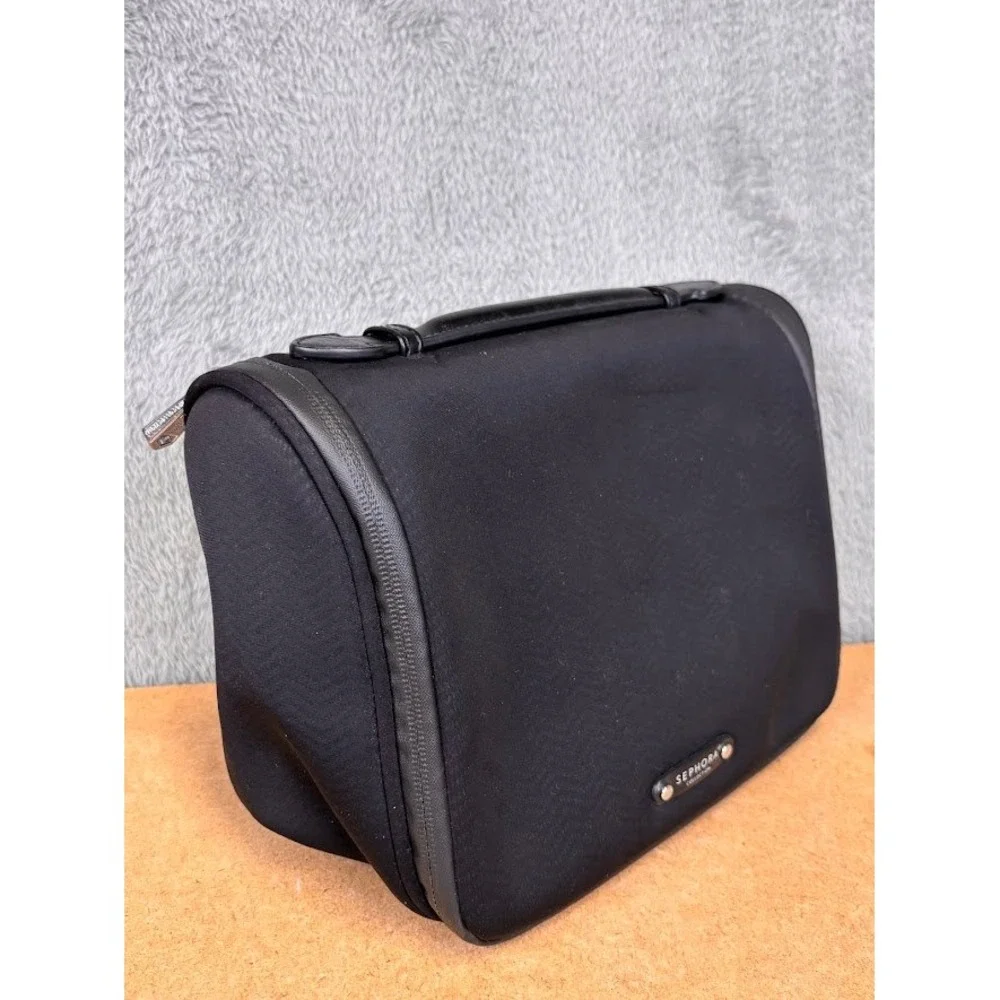 Sephora Collection Black Chevron Hanging Toiletry Bag‎ Travel Organizer Case